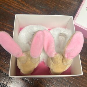 Adorable Pink and White Bunny Baby Shoes